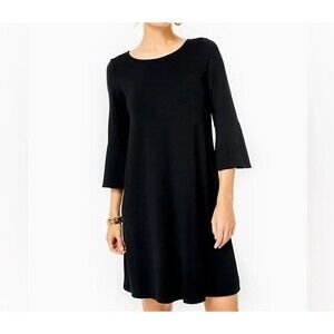 Lilly Pulitzer Ophelia Swing Dress Size Small in Black Jersey Knit S